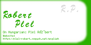 robert plel business card